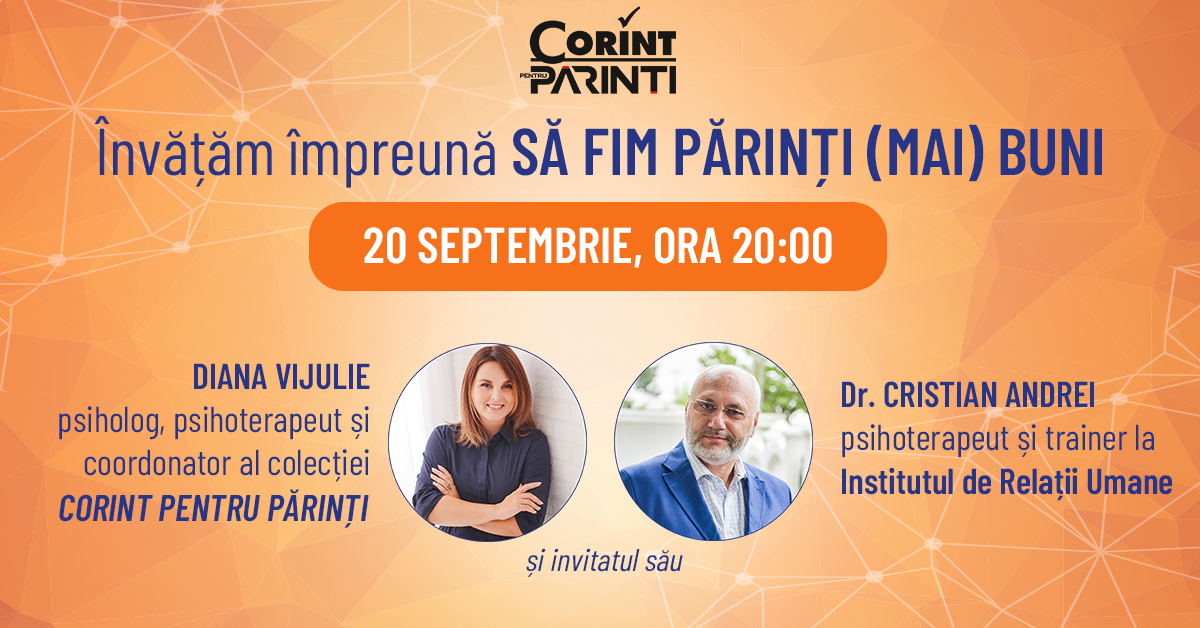 Webinar online gratuit cu Dr. CRISTIAN ANDREI | Învățăm împreună SĂ FIM PĂRINȚI (MAI) BUNI